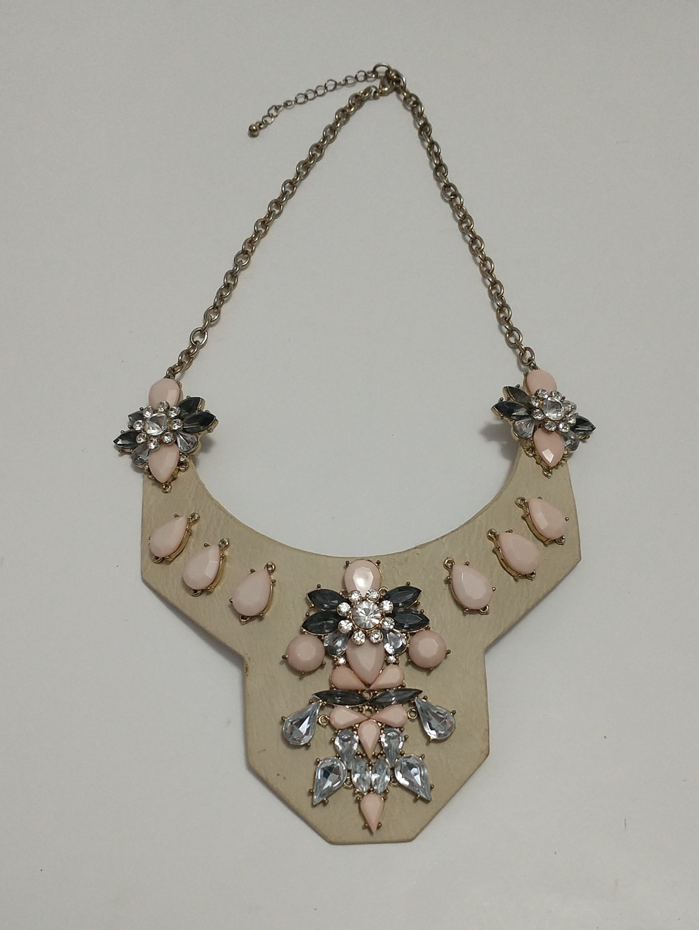 Women’s Pink Statement Bib Necklace by